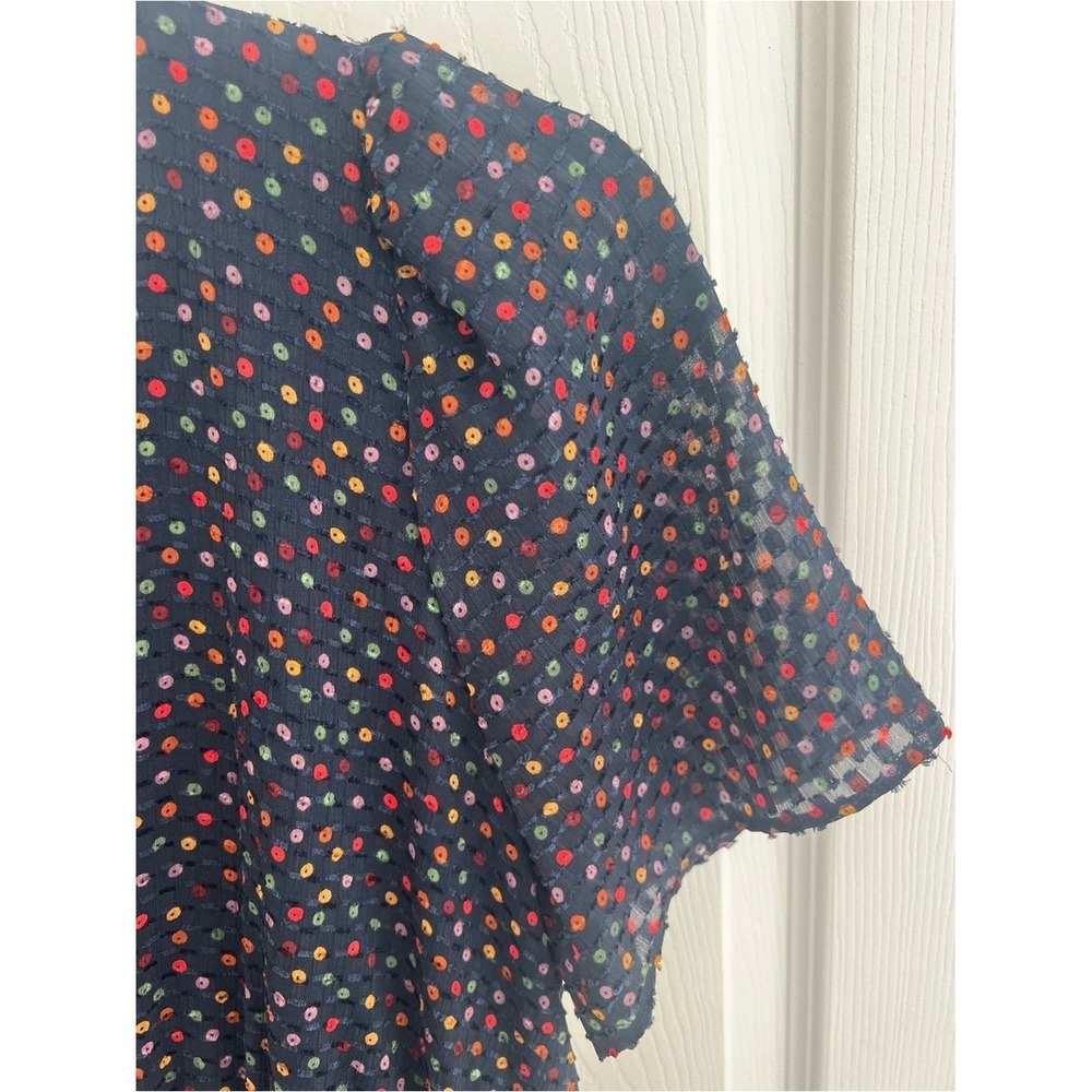 Madewell Charcoal Mini Dress with Multicolor Dot Print - Picture 5 of 14